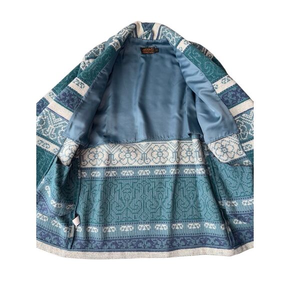Vintage Eddie Bauer Wool Blend Aztec Southwest Barn Coat Size M - Picture 5 of 12